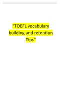 TOEFL vocabulary building and retention tips
