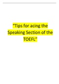 Tips for acing the speaking section of the TOEFL
