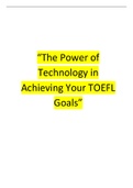The Power of Technology in Achieving Your TOEFL Goals.