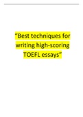 Best techniques for writing high-scoring TOEFL essays