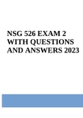 NSG 526 EXAM 2 WITH QUESTIONS AND ANSWERS 2023