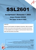 SSL2601 Assignment 1 Semester 1 2023 (693206)