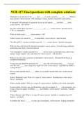 NUR 417 Final questions with complete solutions