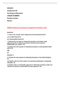 SED2601 - Sociology Of Education Assignment 3 semester 1 2023