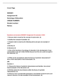 SED2601 - Sociology Of Education  Assignment 2 semester 2023