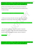 NURSING CRITICAL CARE HESI PRACTICE QUESTIONS And Answers Latest Update 2022&sol;2023 GRADED A&plus;