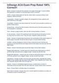 InDesign ACA Exam Prep Rated 100&percnt; Correct&excl;&excl;