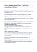 Econ &lpar;Assign Ans&rpar; Quiz 2023 with complete solution