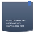 WGU D220 EXAM 300+ QUESTIONS WITH ANSWERS 2022-2024