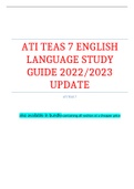 ATI TEAS 7 ENGLISH LANGUAGE STUDY GUIDE 2022/2023 UPDATE