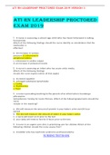 ATI RN LEADERSHIP PROCTORED EXAM 2019