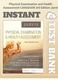 (Fully covered)Test Bank for Physical Examination and Health Assessment CANADIAN 3rd Edition Jarvis 2023 Guide 