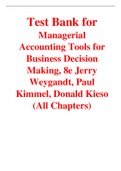 Managerial Accounting Tools for Business Decision Making, 8e Jerry Weygandt, Paul Kimmel, Donald Kieso (Test Bank)