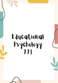 Educational Psychology 771 - Themes 1, 2 & 4