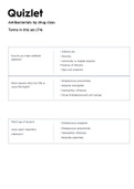 Infectious Disease I&colon; Background andEAntibacterials by drug class