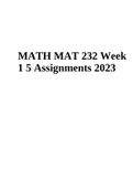 MAT 232 Week 1 5 Assignments 2023 - Statistical Literacy