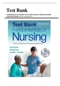 Test Bank for Fundamentals of Nursing 9th & 10th Edition by Taylor All Chapters | Complete Guide A