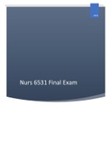 Nurs 6531 Final Exam