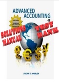 Advanced Accounting by Susan S. Hamlen. ISBN-13 978-1618532619. (Complete Download) 705 Pages SOLUTIONS MANUAL & TEST BANK