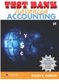 Advanced Accounting, 5th Edition by Hamlen ISBN: 978-1-61853-424-8. All Chapters 1-16 in 1170 Pages. TEST BANK.
