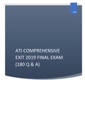 ATI COMPREHENSIVE EXIT 2019 FINAL EXAM &lpar;180 Q & A&rpar;