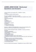 ASWB LMSW EXAM - Bootcamp! Questions and Answers