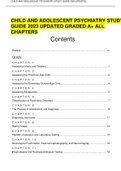 CHILD AND ADOLESCENT PSYCHIATRY STUDY GUIDE 2023 UPDATED GRADED A+ ALL CHAPTERS | chapters 1-65