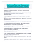 Healthcare Financial Management