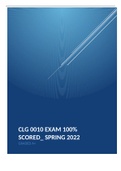 CLG 0010 Exam 100% Scored_ Spring 2022