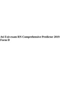 Ati Exit exam RN Comprehensive Predictor 2019 Form D.