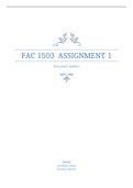 FAC 1503  ASSIGNMENT 1