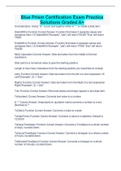 Blue Prism Certification Exam Practice Solutions Graded A&plus;