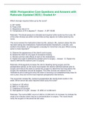 HESI&colon; Perioperative Care Questions and Answers with Rationale &lpar;Updated 2023&rpar; &vert; Graded A&plus;