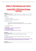 BIOD 171 / BIOD171 Microbiology Lab 3 Exam (Latest 2023 / 2024) Q & A Portage Learning