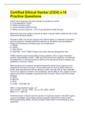 Certified Ethical Hacker &lpar;CEH&rpar; v&period;10 Practice Questions &vert; 107 Questions with 100&percnt; Correct Answers &vert; 26 Pages