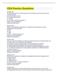 CEH Practice Questions &vert; 100 Questions with 100&percnt; Correct Answers &vert; 34 Pages
