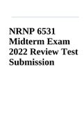 NRNP 6531 Midterm Exam 2022 Review Test Submission