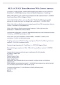 MLT ASCP BOC Exam Questions With Correct Answers&period;