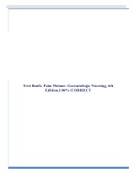 Test Bank: Pain Meiner: Gerontologic Nursing, 6th Edition,100% CORRECT