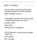 BCOT - Fire Safety |verified|graded A|100% PASS