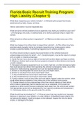 Florida Basic Recruit Training Program&colon; High Liability &lpar;Chapter 1&rpar; &vert; 130 Questions &vert; 100&percnt; Correct Answers