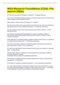 WGU-Research Foundations &lpar;C224&rpar;&colon; Pre-assmnt &lpar;58Qs&rpar; &vert; 100&percnt; Correct Answers