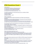 IFRS Questions Exam 1 &vert; 100&percnt; Correct Answers