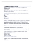 OCANZ Diabetic quiz&period; 2023 with verified questions and answers