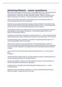 photosynthesis - exam  2023 with verified questions and answers