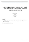 Acceleration Due to Gravity