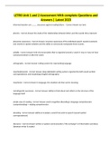 LETRS Unit 1 and 2 Assessment With complete Questions and Answers &vert; Latest 2023
