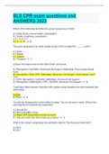 BLS CPR exam questions and ANSWERS 2023&period;