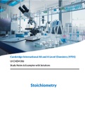 Summary (CAIE) Cambridge A Level Chemistry (9701) - Stoichiometry