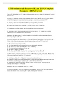 ATI Fundamentals Proctored Exam 2019 | Complete Document | 100% Correct